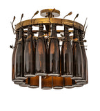 20"W Tuscan Vineyard Estate 16 Light Wine Bottle Chandelier