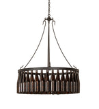 36"W Tuscan Vineyard 24 Wine Bottle Chandelier