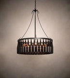 36"W Tuscan Vineyard 24 Wine Bottle Chandelier