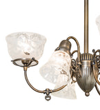 27"W Revival Gas & Electric 6 Lt Chandelier