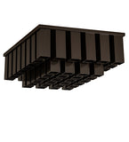 35"W Cityscape Vista Flushmount