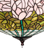 16"W Tiffany Cabbage Rose Fan Light Fixture