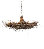 32"L Twigs 6 Lt Oblong Chandelier