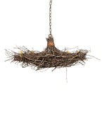 32"L Twigs 6 Lt Oblong Chandelier