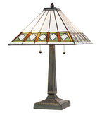 22"H Diamond Band Mission Table Lamp