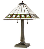 22"H Diamond Band Mission Table Lamp