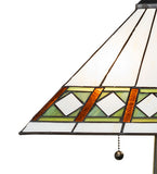 22"H Diamond Band Mission Table Lamp