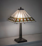 22"H Diamond Band Mission Table Lamp