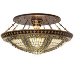 45"W Fleur-de-lis Semi-Flushmount