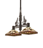40"L Pinecone 2 Lt Oblong Island Pendant
