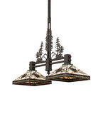 40"L Pinecone 2 Lt Oblong Island Pendant