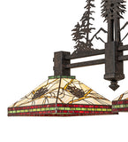 40"L Pinecone 2 Lt Oblong Island Pendant