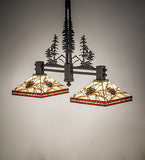 40"L Pinecone 2 Lt Oblong Island Pendant