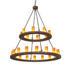54"W Loxley 24 Lt Two Tier Chandelier