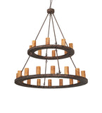 54"W Loxley 24 Lt Two Tier Chandelier