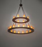 54"W Loxley 24 Lt Two Tier Chandelier