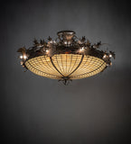 48"W Acorn & Oak Leaf Semi-Flushmount