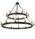 60"W Suffolk 24 Lt Two Tier Chandelier