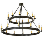 60"W Suffolk 24 Lt Two Tier Chandelier