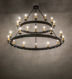 60"W Suffolk 24 Lt Two Tier Chandelier