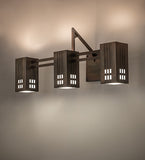 42"W Hirshfield 3 Lt Wall Sconce