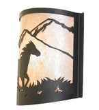 12"W Running Horses Wall Sconce