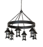 50"W Rutland 6 Lantern Chandelier