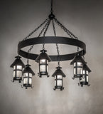 50"W Rutland 6 Lantern Chandelier