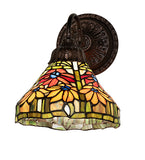 8"W Tiffany Poinsettia Wall Sconce