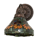 8"W Tiffany Poinsettia Wall Sconce