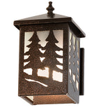 6"W Twin Spruce Trees Outdoor Wall Sconce