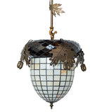 12"W Greenbriar Oak Inverted Pendant