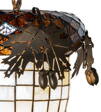 12"W Greenbriar Oak Inverted Pendant