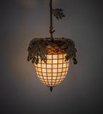 12"W Greenbriar Oak Inverted Pendant