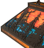 48"L Tall Pines Oblong Island/Billiard Pendant