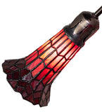 24"H Stained Glass Red Pond Lily 10 Lt Table Lamp