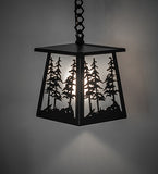 7"Sq Stillwater Tall Pines Outdoor Pendant