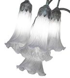 61"H Gray Tiffany Pond Lily 12 Lt Floor Lamp