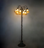 61"H Amber Tiffany Pond Lily 12 Lt Floor Lamp
