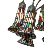 61"H Stained Glass Pond Lily 12 Lt Floor Lamp