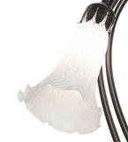 16"H White Tiffany Pond Lily 5 Lt Table Lamp