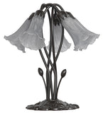 16"H Gray Tiffany Pond Lily 5 Lt Table Lamp