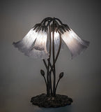 16"H Gray Tiffany Pond Lily 5 Lt Table Lamp