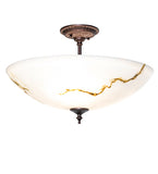 20"W Corinth Marble Semi-Flushmount