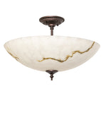 20"W Corinth Marble Semi-Flushmount