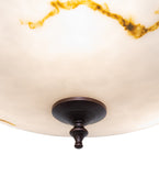 20"W Corinth Marble Semi-Flushmount