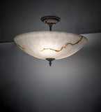 20"W Corinth Marble Semi-Flushmount