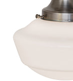 9"W Revival Schoolhouse W/Traditional Globe Semi-Flushmount