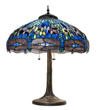 27"H Tiffany Hanginghead Dragonfly Table Lamp