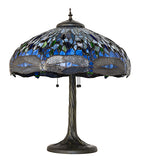 27"H Tiffany Hanginghead Dragonfly Table Lamp